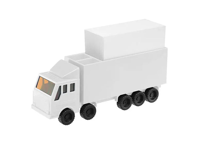 LKW Zettelbox in Weiß, inklusive Weißem Papier – Originelles Schreibtischzubehör TK Gruppe® Grosshandel 