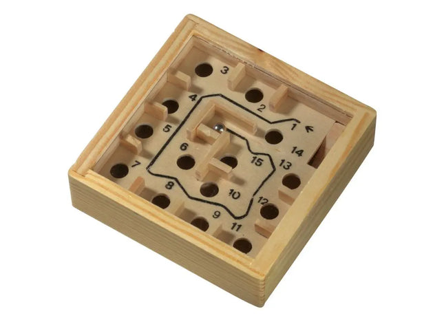 LOST Holz-Labyrinth: Kniffliges Denkspiel aus Naturholz für alle Altersgruppen TK Gruppe® Grosshandel 