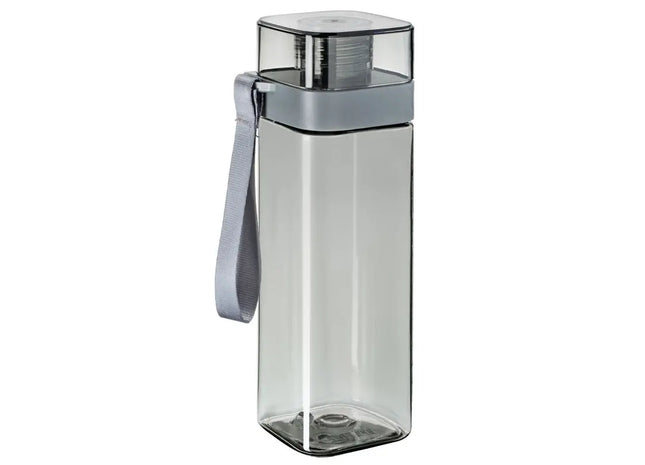 LYON Trinkflasche, 650 ml, Transparent mit Grau, Modern & Vielseitig TK Gruppe® Grosshandel 