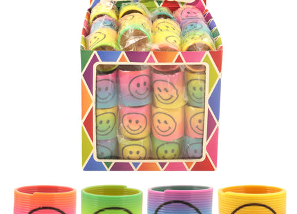 Lächelndes Gesicht Feder - 3,5 cm x 3,5 cm, Regenbogenfarben TK Gruppe® Grosshandel 