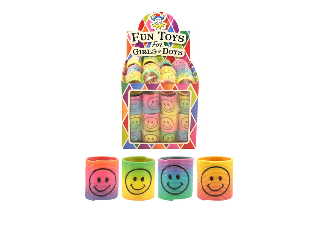 Lächelndes Gesicht Feder - 3,5 cm x 3,5 cm, Regenbogenfarben TK Gruppe® Grosshandel 