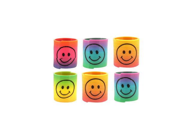 Lächelndes Gesicht Linse 3,5 cm x 3,5 cm - Regenbogen, Farbenfroh, Kinder-Spaß TK Gruppe® Grosshandel 