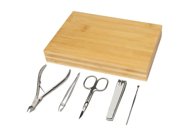 Ladia 5-teiliges Bambus-Nagelpflegeset, natürliche Ausführung TK Gruppe® Grosshandel 