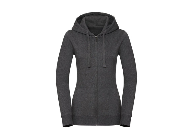 Ladies` Authentic Melange Zipped Hood Sweat TK Gruppe® Grosshandel 