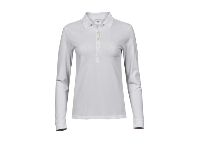 Ladies` Luxury LS Stretch Polo TK Gruppe® Grosshandel 