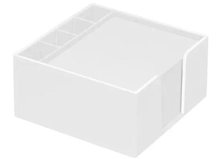 Lambda Zettelbox mit integriertem Köcher in Weiß – Stilvoller Büro-Organizer TK Gruppe® Grosshandel 