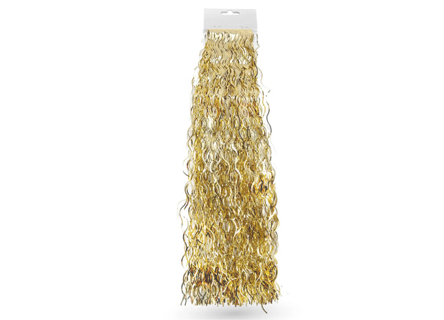 Gold Lametta - Stanniol Metal Technology - täuschend echt - als Deko Dekoration zu Weihnachten (Gold)
