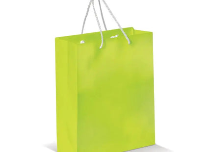 Laminierte Papiertasche, mittel - Hellgrün Robuste und stilvolle Tragetasche TK Gruppe® Grosshandel 
