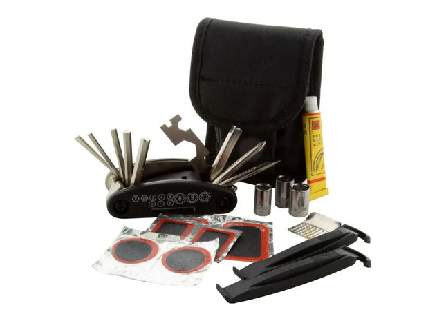 Lance Fahrradreparaturset - schwarz Kompaktes, multifunktionales Werkzeugset TK Gruppe® Grosshandel 