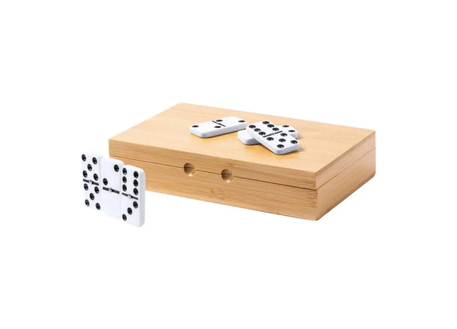 Landers Domino-Set in Naturholz - Klassisches Legespiel für strategischen Spielspaß TK Gruppe® Grosshandel 