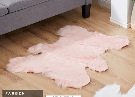 Langhaar Bär Dekofell, 2er Set, Ca. 75x90cm – Luxuriöse Gemütlichkeit TK Gruppe® Grosshandel 