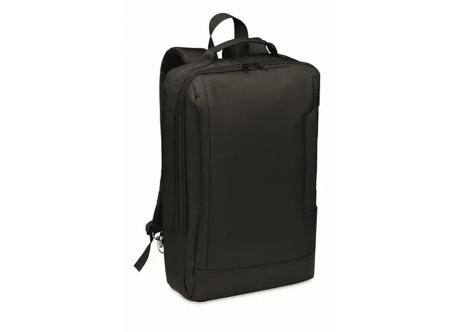 Laptop Rucksack 300D RPET SINGAPORE - Schwarz, Umweltfreundlicher & Stilvoller Rucksack TK Gruppe® Grosshandel 
