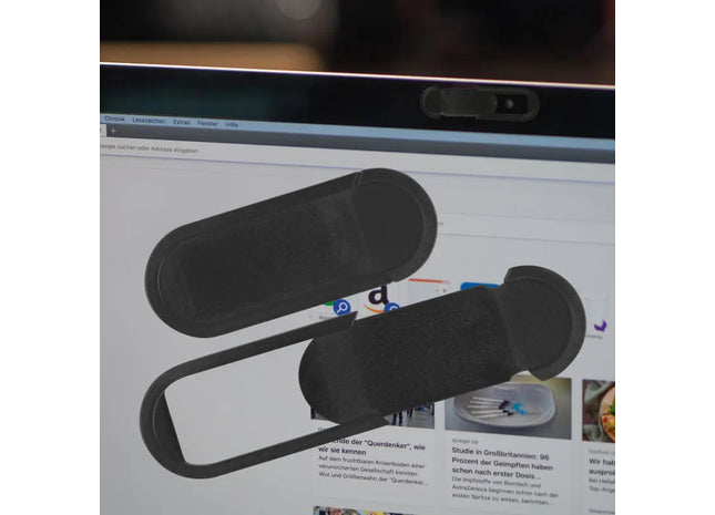 Schutzabdeckung für Computer/Laptop-Webcam, Schwarz - Diskret & Sicher TK Gruppe® Grosshandel 