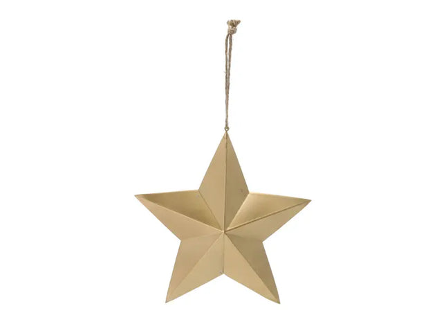 Large Gold Star Hanger, 20cm Diameter - Elegant Holiday Decor TK Gruppe® Grosshandel 