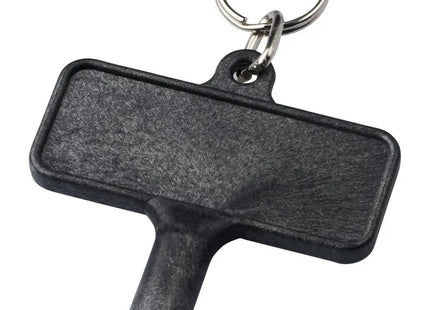 Largo Kunststoff-Heizkörperschlüssel mit Schlüsselanhänger - schwarzes, praktisches Werkzeug TK Gruppe® Grosshandel 