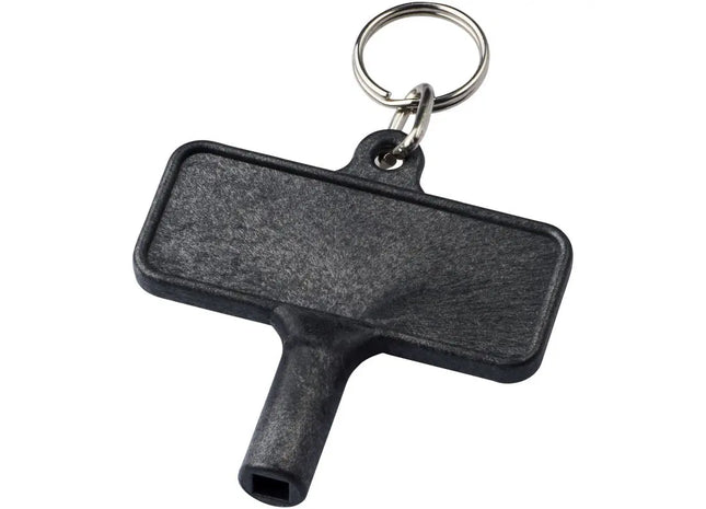 Largo Kunststoff-Heizkörperschlüssel mit Schlüsselanhänger - schwarzes, praktisches Werkzeug TK Gruppe® Grosshandel 