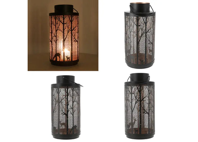 Laterne mit Winterlandschaft, 39 cm Hoch – Zauberhaftes Lichtspiel für die Festtage TK Gruppe® Grosshandel 