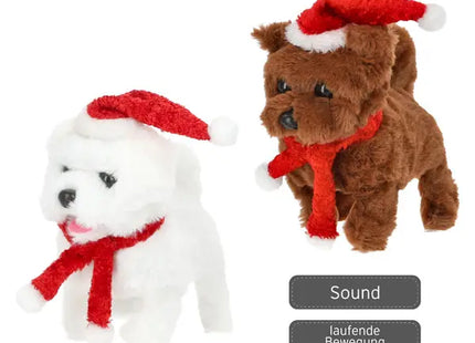 Laufender Weihnachts-Hund, Set mit 2, ca. 15x17cm - Festliche Deko TK Gruppe® Grosshandel 