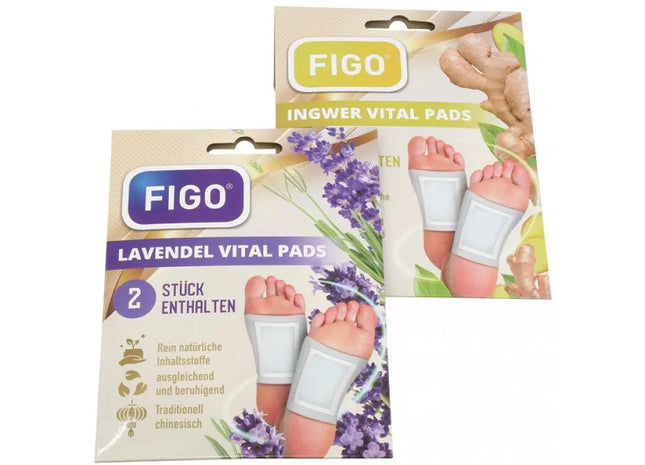 Essential Foot Patches 2-Pack. Assorted Ginger/Lavender Infusion Figo TK Gruppe® Grosshandel 