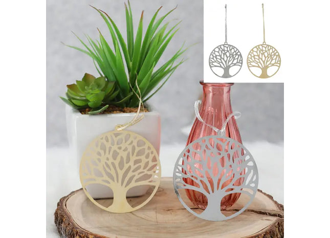 Lebensbaum Metallhänger, groß, 9cm Durchmesser, 2er Set TK Gruppe® Grosshandel 