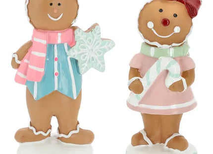 Lebkuchenfiguren „Candy“, 2er-Set, 12 cm hoch – Festliche und fröhliche Dekoration TK Gruppe® Grosshandel 