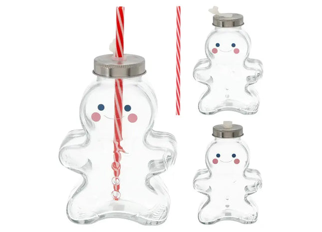 Lebkuchenmann Motiv Trinkglas, Großzügige 440ml TK Gruppe® Grosshandel 