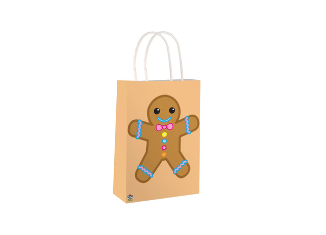 Lebkuchenmann Weihnachtstüte mit Henkel 14x21x7 cm TK Gruppe® Grosshandel 