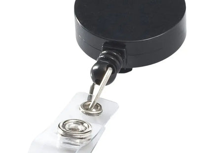 Lech Rollerclip Ausweishalter - Schwarz, Stilvolle & Praktische Befestigung TK Gruppe® Grosshandel 