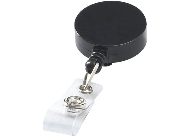 Lech Rollerclip Ausweishalter - Schwarz, Stilvolle & Praktische Befestigung TK Gruppe® Grosshandel 