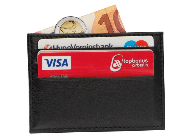 Leder RFID Kreditkartenetui - Schwarz, Sicher, Stilvoll TK Gruppe® Grosshandel 