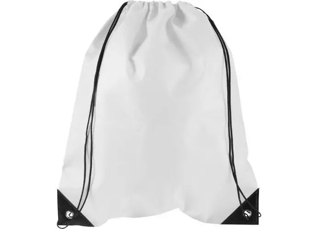 Leichter Turnbeutel Nathalie aus Nonwoven-Material in Weiß TK Gruppe® Grosshandel 