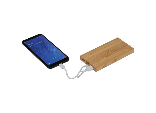 Leistungsstarke 8.000mAh Powerbank in Beige für Katowice – Energiespender TK Gruppe® Grosshandel 