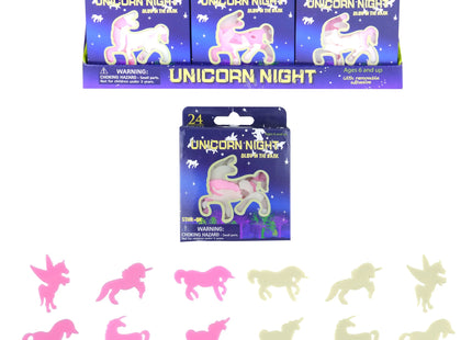 Leuchtende Einhörner G.I.D., 5-6,5 cm, Box mit 24 Teilen - Magic Night Toys TK Gruppe® Grosshandel 