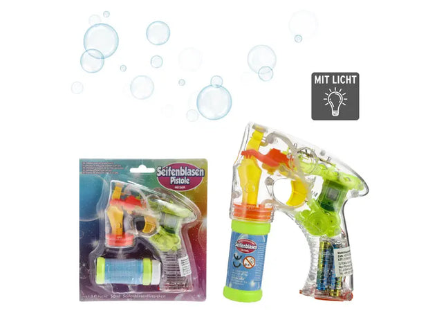 Leuchtende Seifenblasenkanone, LED-Beleuchtete Blasenpistole, Spaß für alle Altersgruppen TK Gruppe® Grosshandel 