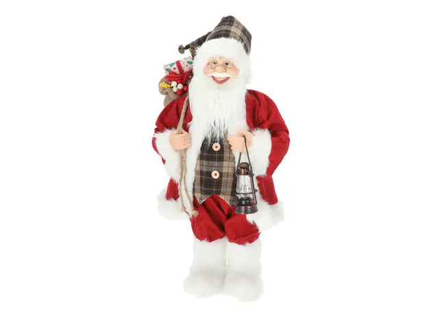 Leuchtende Weihnachtsmann-Figur, Stehend, Rot, 65 cm, Traditionelle Weihnachtsdeko TK Gruppe® Grosshandel 