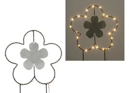 Leuchtender Blumen-Gartenstab: Klein, Höhe ca. 30cm, Dekorative LED-Blumendekoration für den Außenbereich TK Gruppe® Grosshandel 