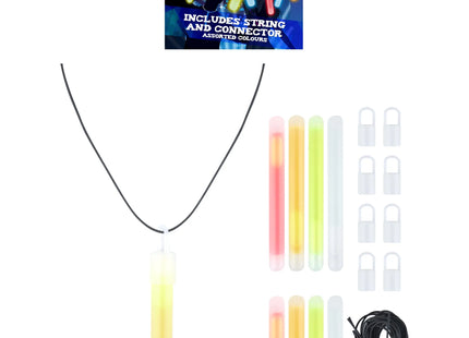 Leuchtstab 10 cm mit Kragen, 4 verschiedene Farben, Party-Zubehör, Outdoor-Sicherheit TK Gruppe® Grosshandel 