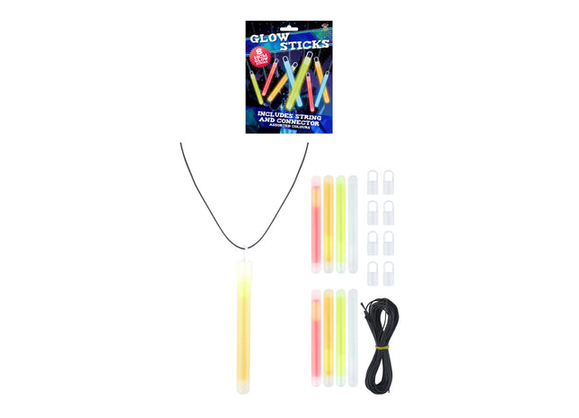 Leuchtstab 10 cm mit Kragen, 4 verschiedene Farben, Party-Zubehör, Outdoor-Sicherheit TK Gruppe® Grosshandel 