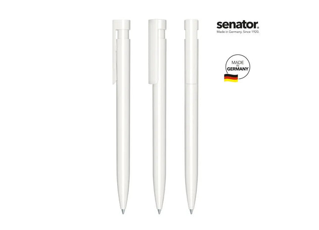 Liberty Polished Druckkugelschreiber in Hochglanz Weiß - Elegant & Modern TK Gruppe® Grosshandel 