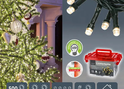 Lichterkette 500 LEDs auf 11m, inkl. praktischer Aufbewahrungsbox - Ideal für Deko TK Gruppe® Grosshandel 