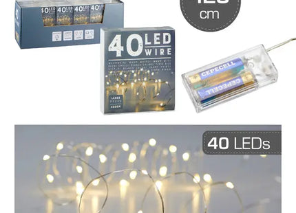 Lichterkette Micro: 40 helle LED, 420 cm Länge - Perfekte dekorative Beleuchtung TK Gruppe® Grosshandel 