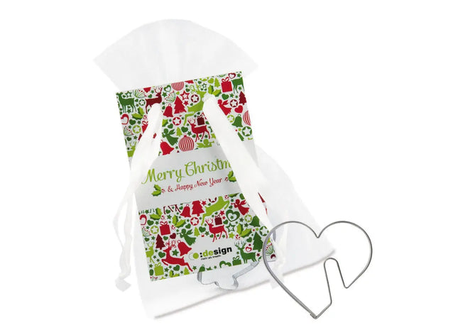 Liebevolles Tassenbackförmchen-Set: Herzform im Organzabeutel TK Gruppe® Grosshandel 