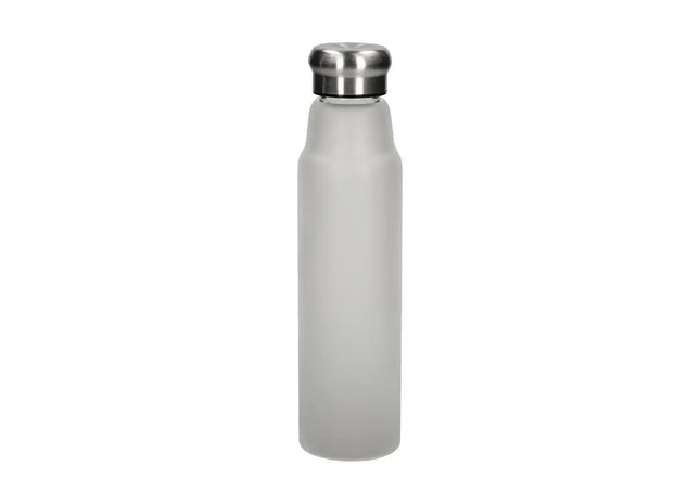 Life Frosted Glas-Wasserflasche 700 ml - Modernes Grau TK Gruppe® Grosshandel 