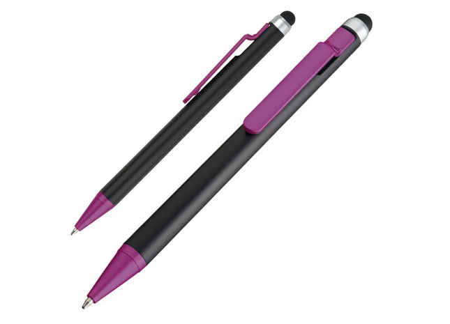 Lila Florida Kugelschreiber mit Touch-Pen Präziser Stylus & Geschmeidiger Schreibstift TK Gruppe® Grosshandel 