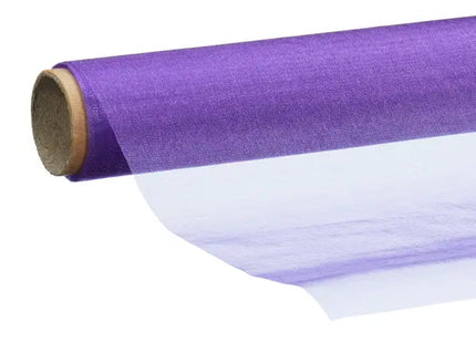 Lila Organza Dekostoff - 35cm x 200cm, Transparentes Elegantes Material TK Gruppe® Grosshandel 