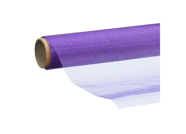 Lila Organza Dekostoff - 35cm x 200cm, Transparentes Elegantes Material TK Gruppe® Grosshandel 