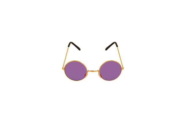 Lila Sonnenbrille für Erwachsene mit goldenem Rahmen, UV-Schutz, stilvoll und langlebig TK Gruppe® Grosshandel 