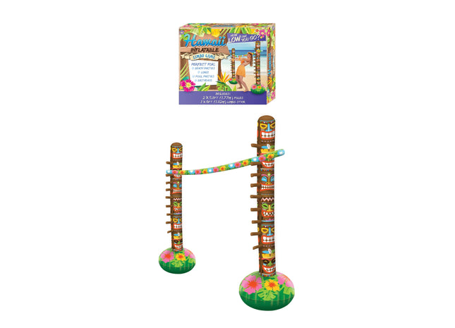 Limbo Set Aufblasbar, 3 Teile: 182cm & 177cm Stangen – Outdoor-Spielzeug für Partys TK Gruppe® Grosshandel 