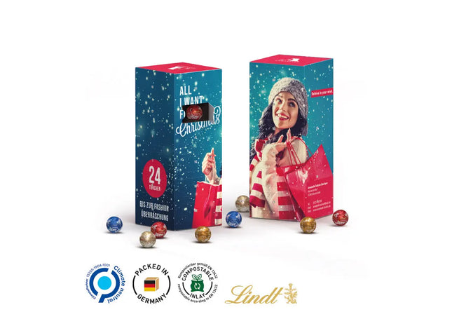 Lindt Mini Kugeln Tower Adventskalender - Täglich feinste Schokolade genießen TK Gruppe® Grosshandel 