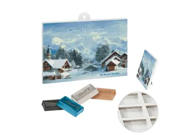 Lindt Naps A5 Adventskalender aus Papier mit Personalisiertem Druck TK Gruppe® Grosshandel 